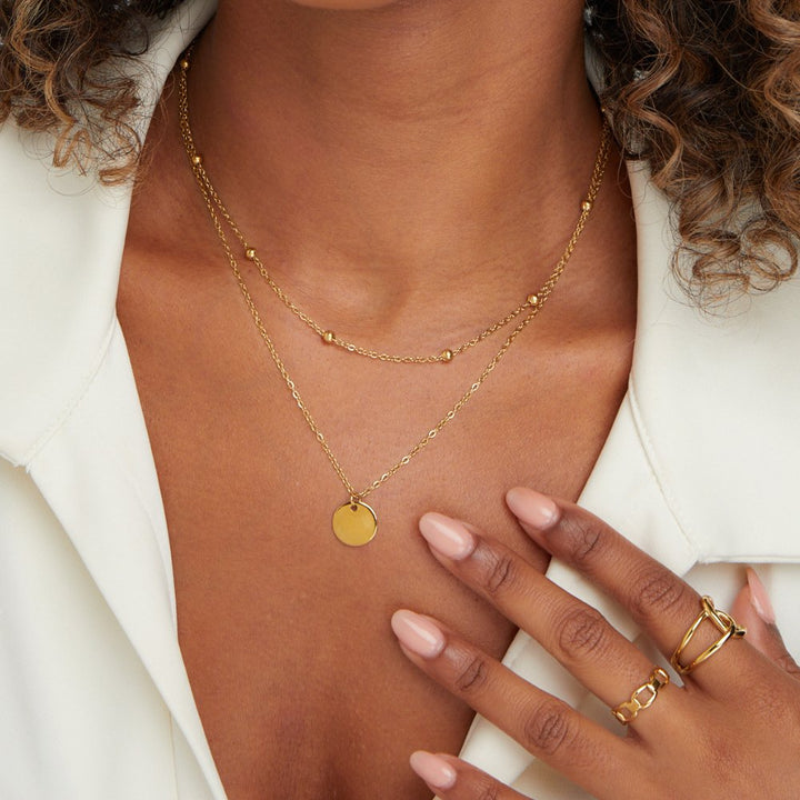Collier à disques superposés
