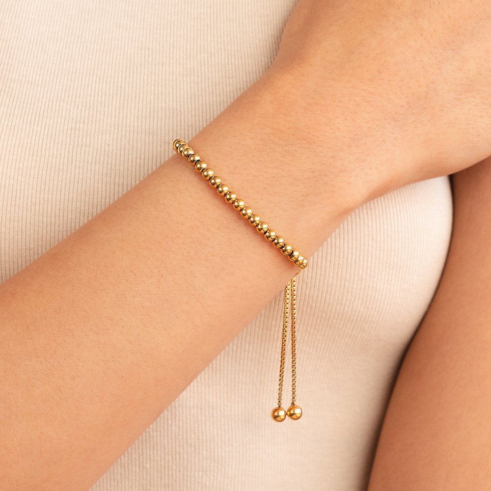 Bracelet en or perlé Nila
