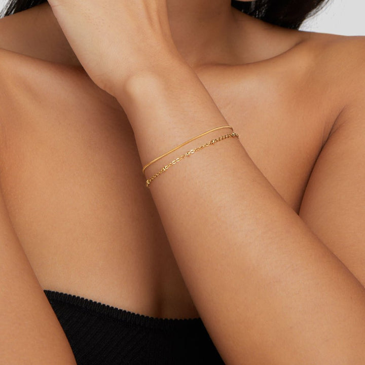 Bracelet Superposé en Or Pia
