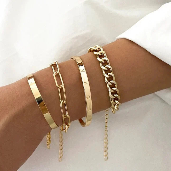 Ensemble de Bracelets Elan Mercer | Or