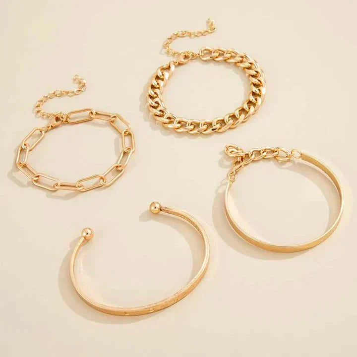 Ensemble de Bracelets Elan Mercer | Or