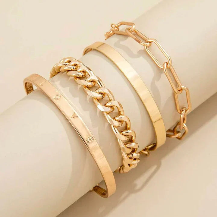Ensemble de Bracelets Elan Mercer | Or
