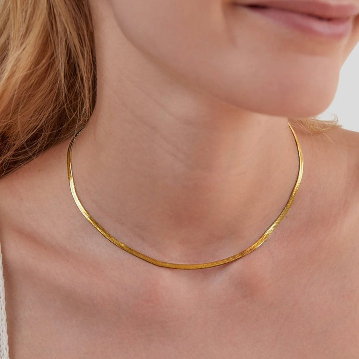 Collier en Chaîne Serpentine en Or