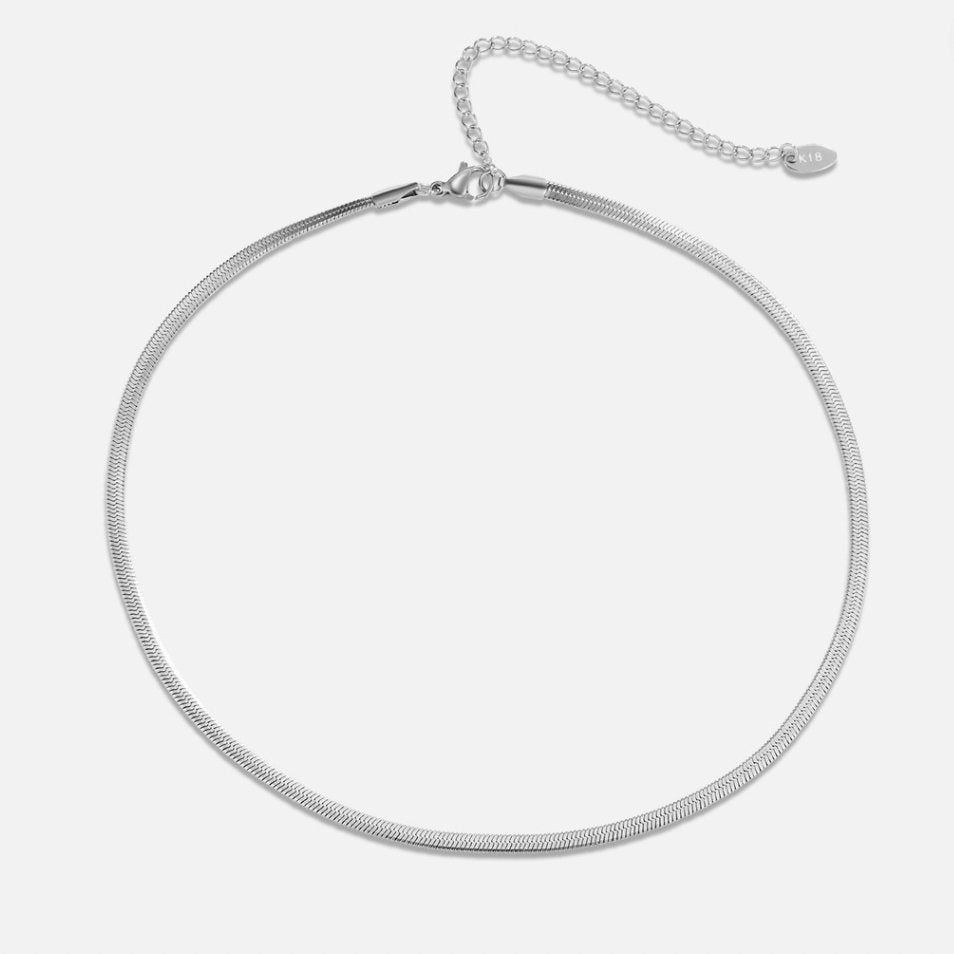 Collier en argent chaîne serpent Sarya