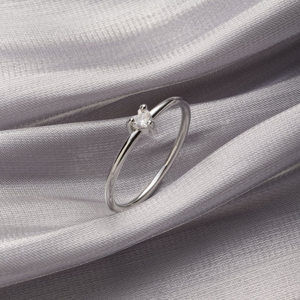 Bague en Cristal en Forme de Cœur 'Petit Amour'