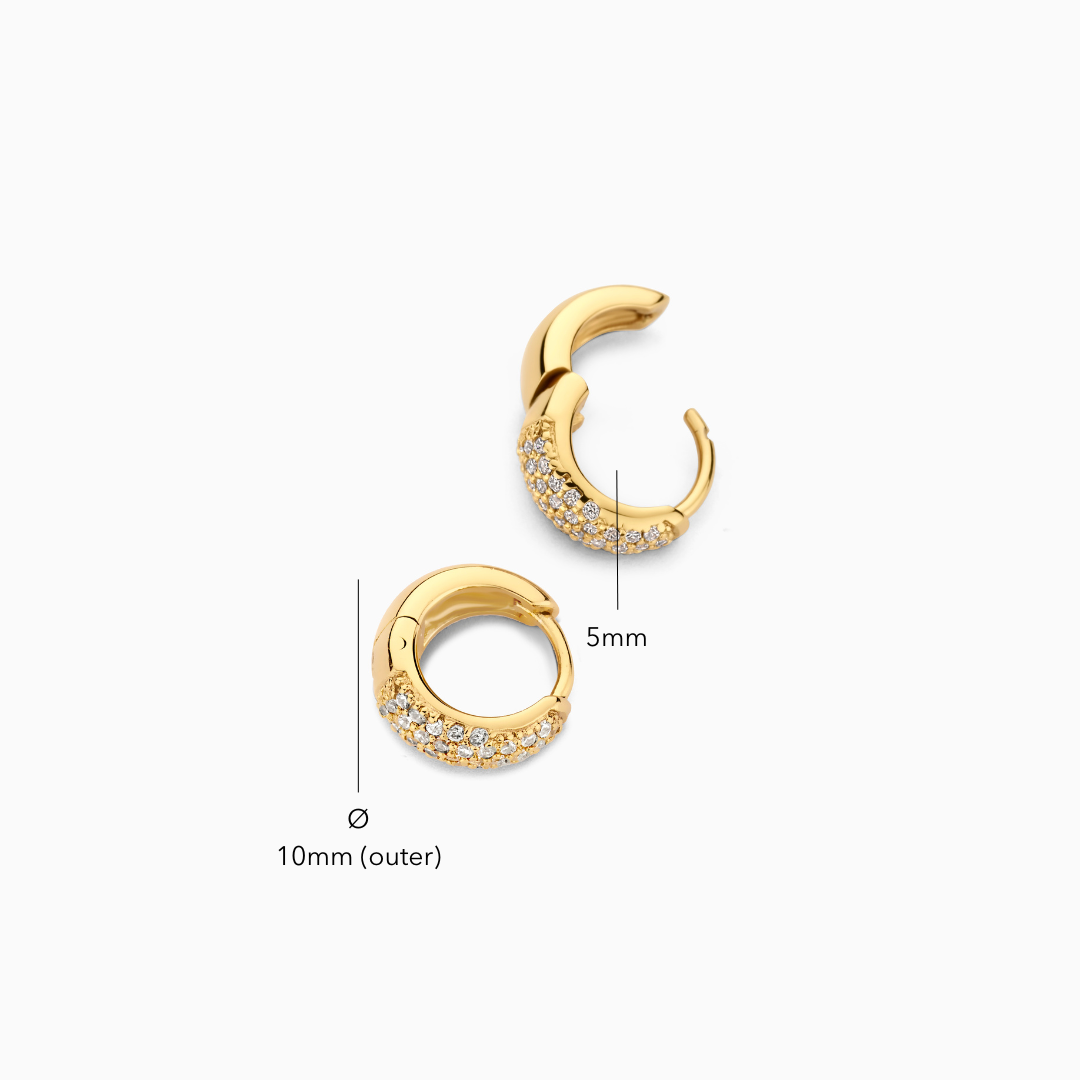 Jules Mini Boucles | Or Blanc