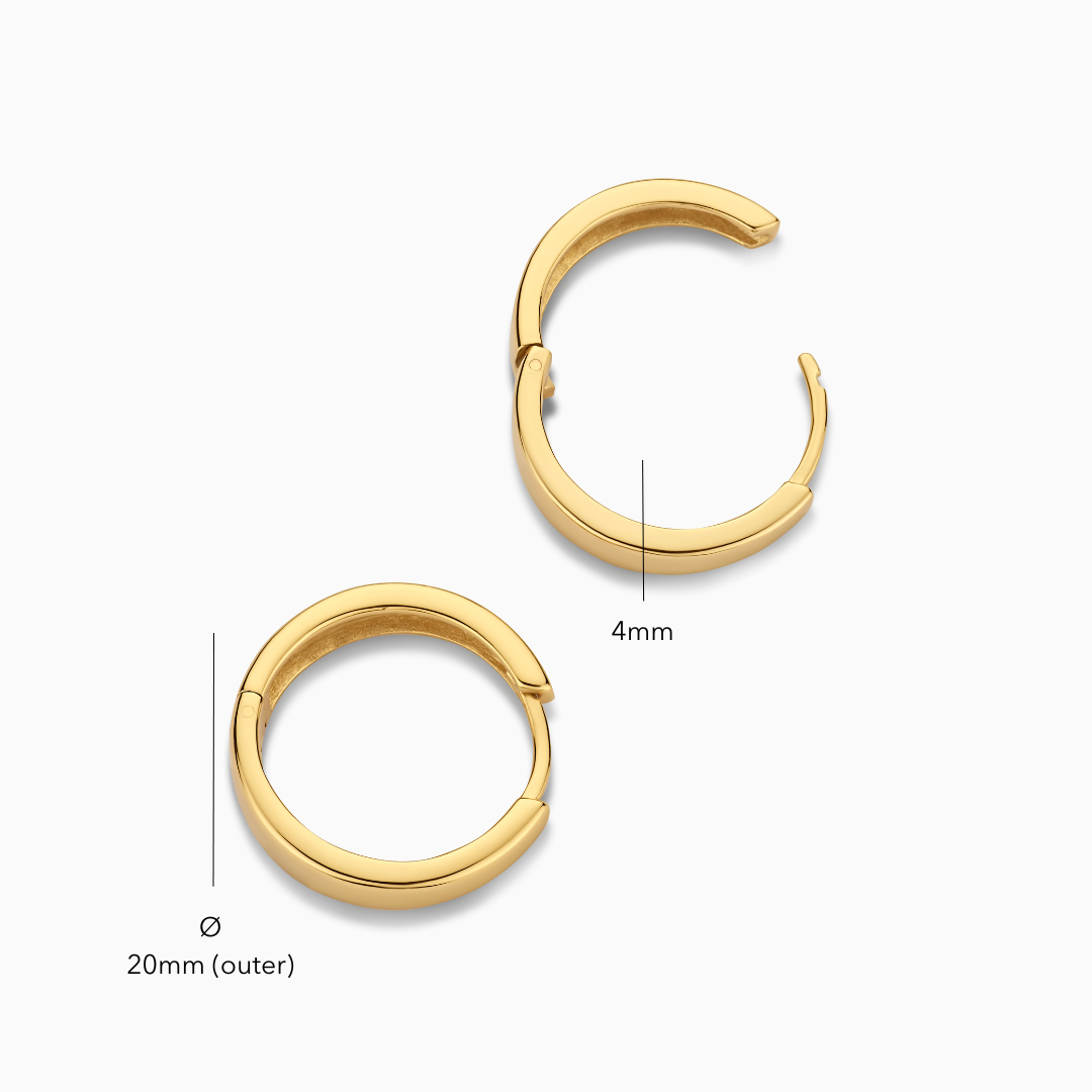 Boucles d'oreilles Gia | Or Blanc