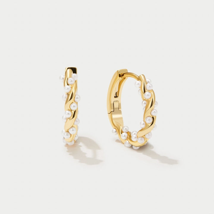 Boucles d'oreilles créoles en perles Vale